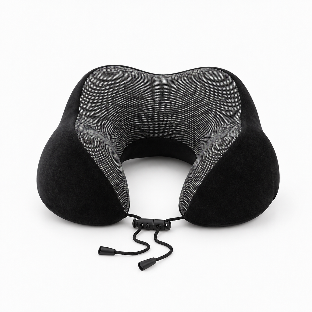 Massage Memory Foam Travel Neck Pillow for Cervical Support