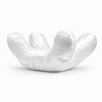 Cervical support pillow white variant - ergonomic neck pillow with soft raised cradle for side and back sleepers