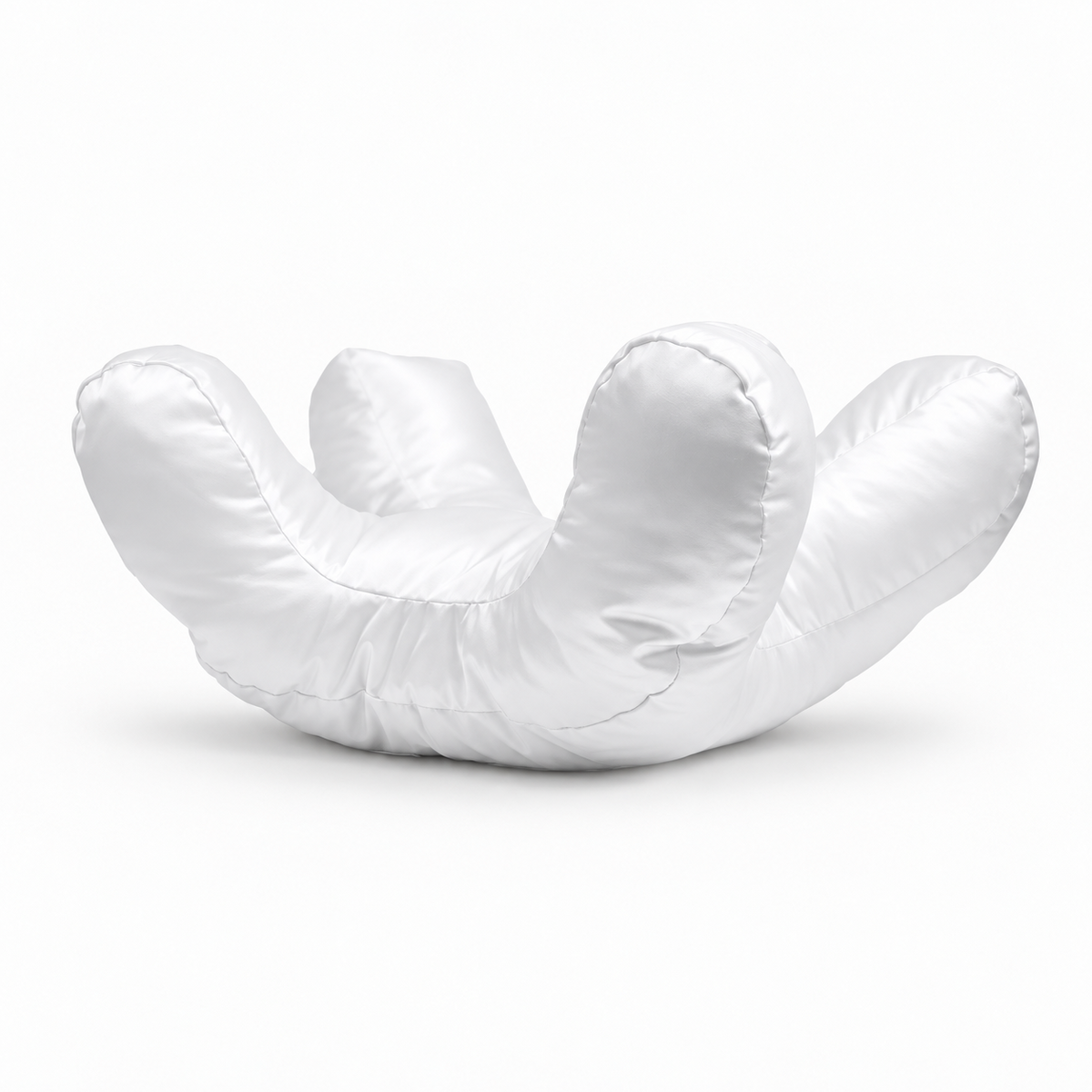 Cervical support pillow white variant - ergonomic neck pillow with soft raised cradle for side and back sleepers