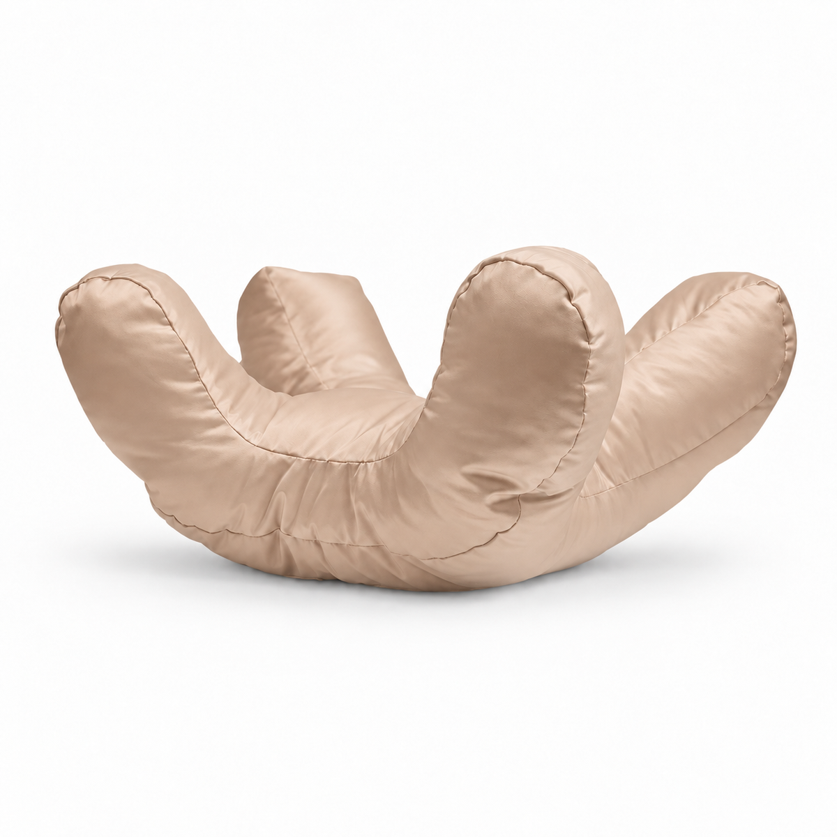 Cervical support pillow beige variant - ergonomic neck pillow with soft raised cradle for side and back sleepers