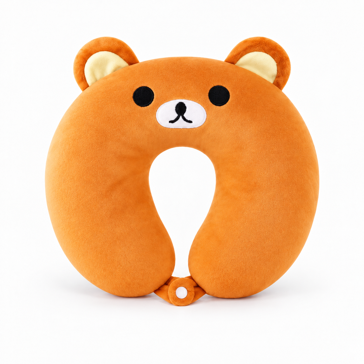 Soft Cartoon Travel Neck Pillow for Adults and Children - Bear variant, plush U-shaped neck support pillow for travel comfort