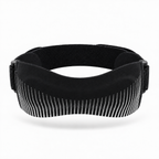 Black patella tendon knee strap for running and sports, brandless support band