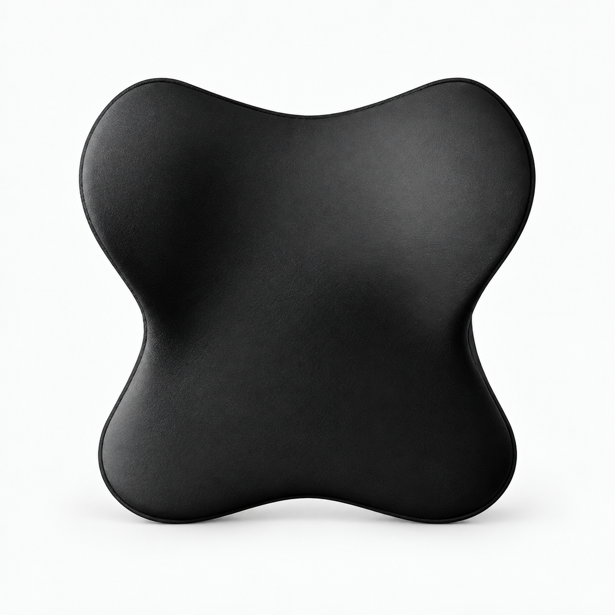 Memory foam car lumbar support cushion and neck pillow - Black Headrest E