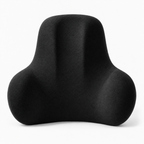 Black memory foam lumbar cushion for ergonomic back support
