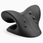 Neck Traction Support Pillow - Black ergonomic cervical support stretcher for neck relief