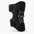 Black spring support knee stabilizer brace with side hinge