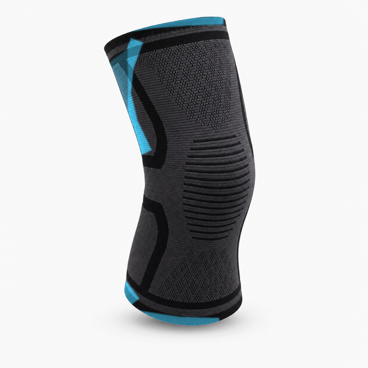 Compression Knee Support Brace - Blue breathable knit sleeve with targeted knee support