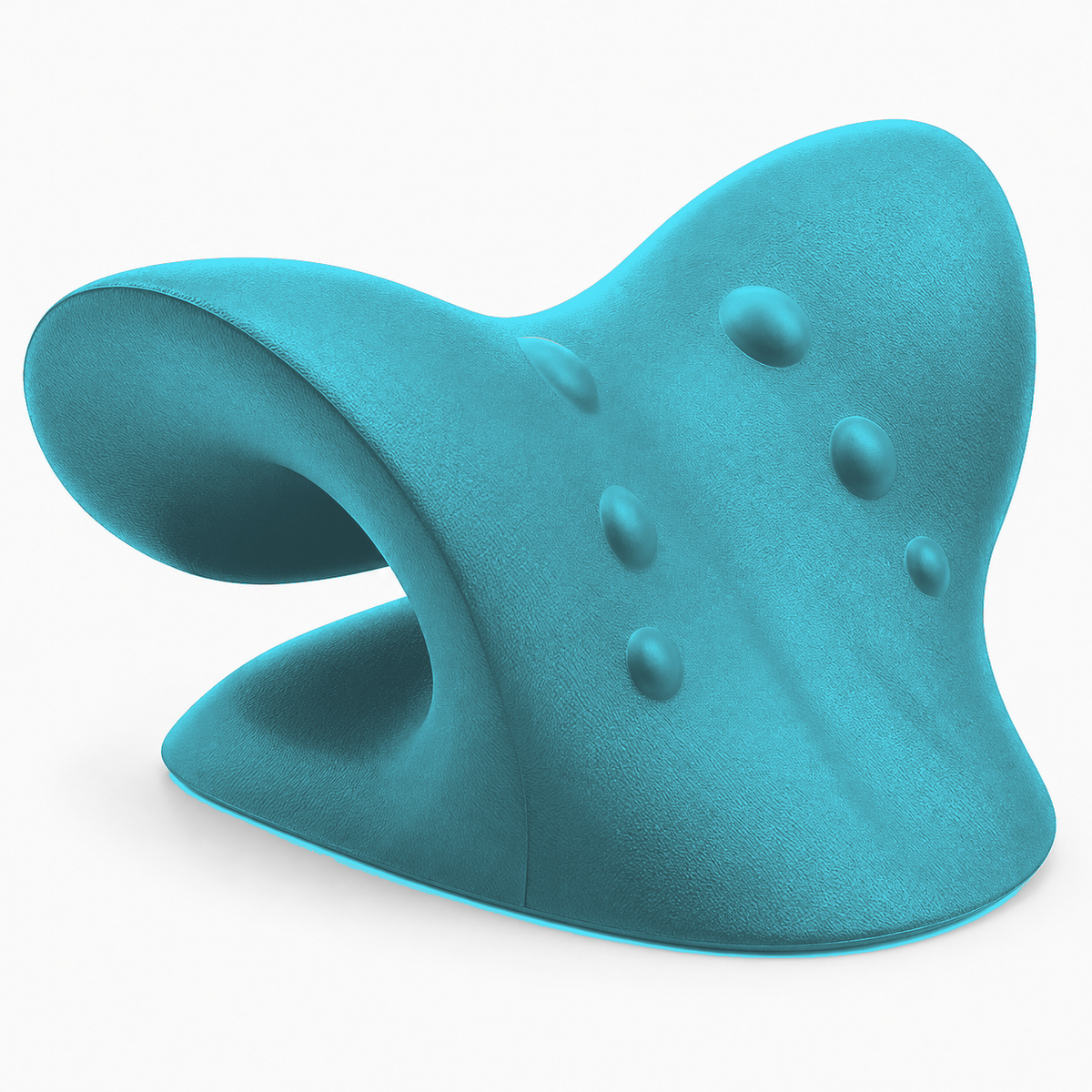Neck Traction Support Pillow - Blue ergonomic cervical support stretcher for neck relaxation