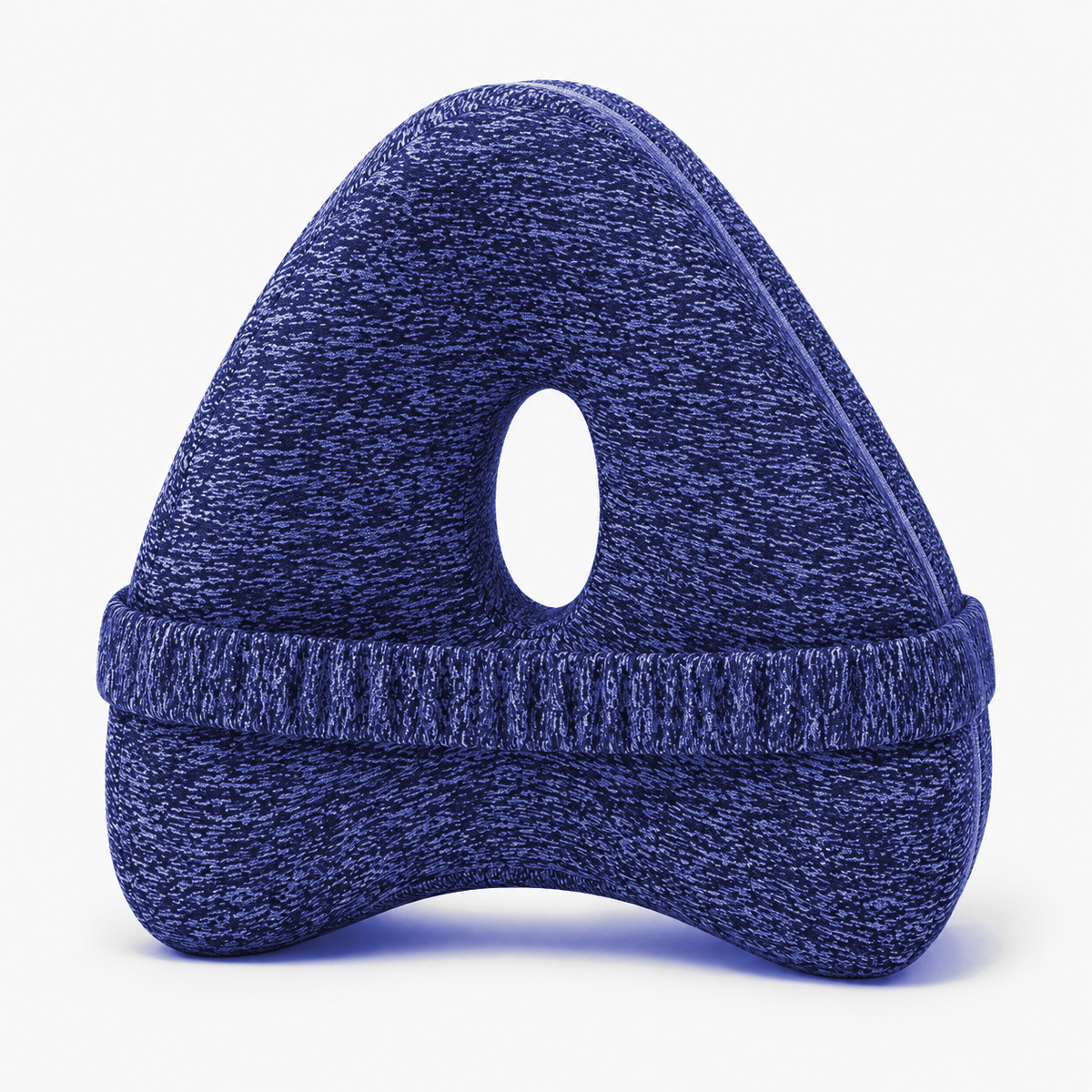 Memory Foam Knee Pillow Blue - ergonomic memory foam knee pillow for side sleeping and leg alignment