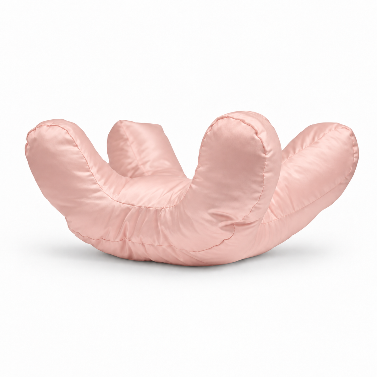 Cervical support pillow peach pink variant - ergonomic neck pillow with soft raised cradle for side and back sleepers