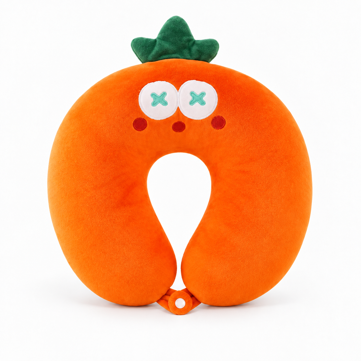 Soft Cartoon Travel Neck Pillow for Adults and Children - Carrot variant, plush U-shaped neck support pillow for travel comfort