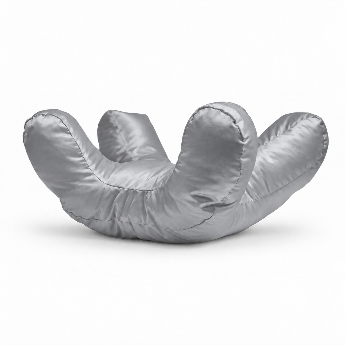 Cervical support pillow silver gray variant - ergonomic neck pillow with soft raised cradle for side and back sleepers