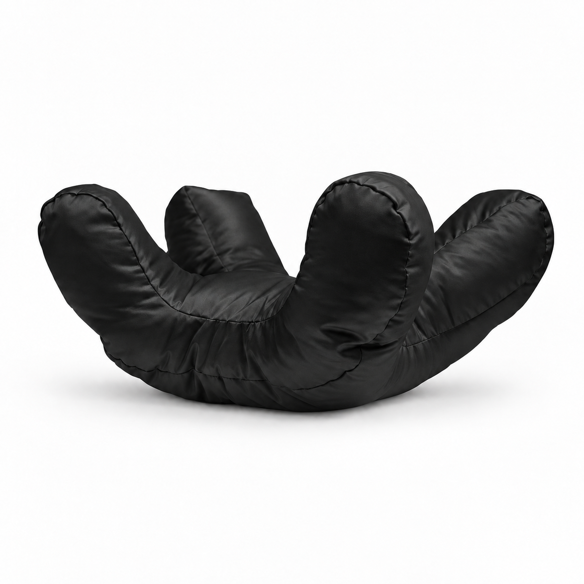 Cervical support pillow black variant - ergonomic neck pillow with soft raised cradle for side and back sleepers