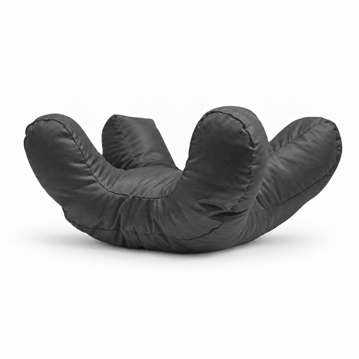 Cervical support pillow dark gray variant - ergonomic neck pillow with soft raised cradle for side and back sleepers