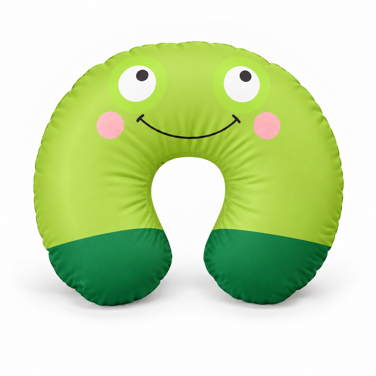 Fun Inflatable Travel Neck Pillow for Adults - Frog inflatable green travel neck pillow