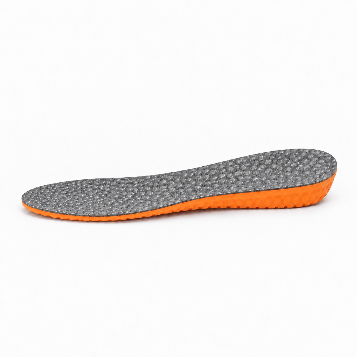 Memory Foam Sneaker Insoles for Shock Absorption - GRAY memory foam sneaker insole with orange shock absorption base