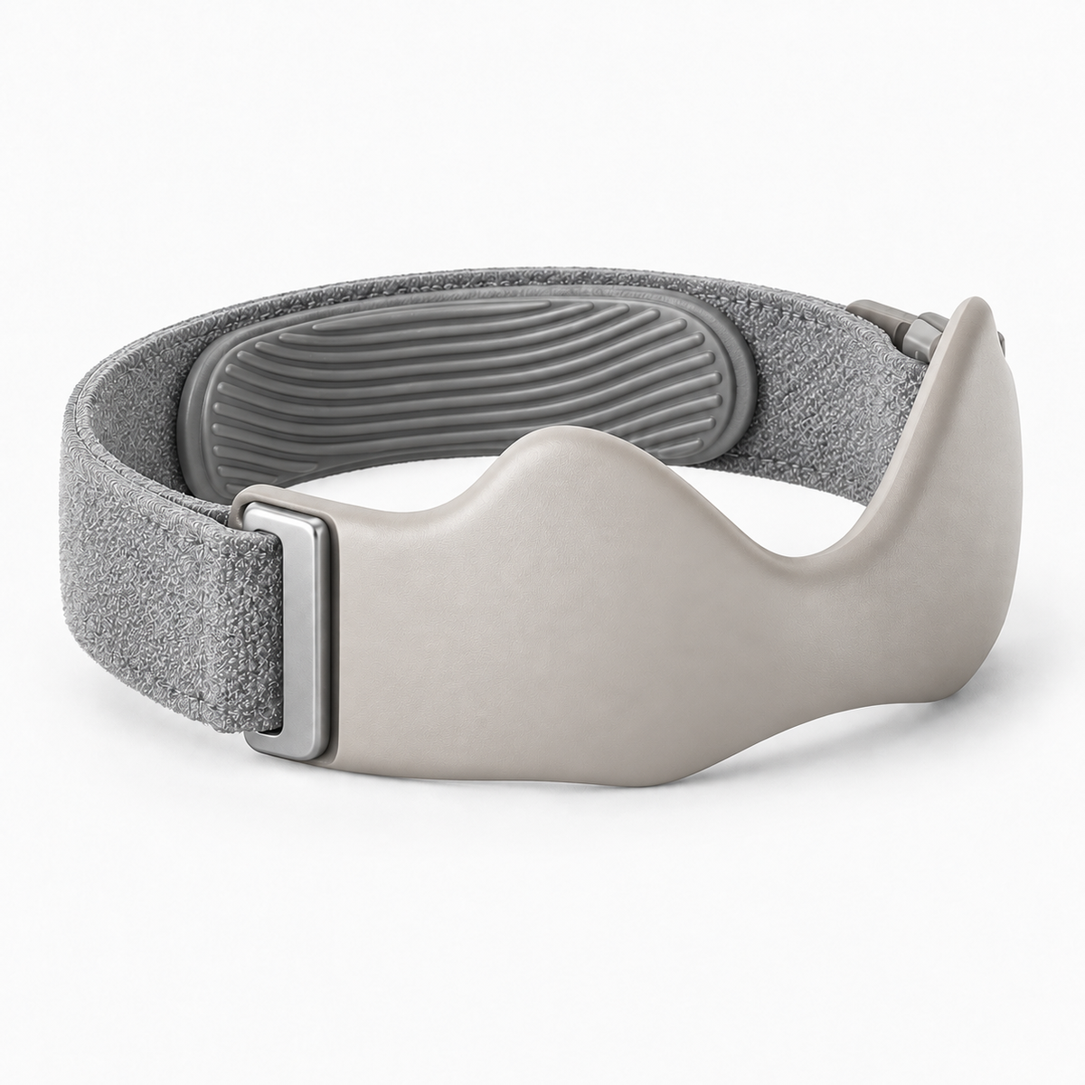 Gray elastic patella knee band, 1 pack, adjustable support strap for knee stability