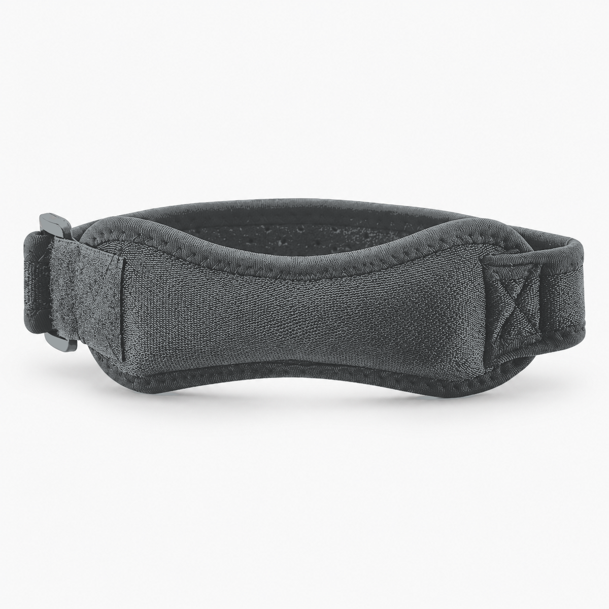 Gray patella knee brace set with adjustable strap for targeted knee support