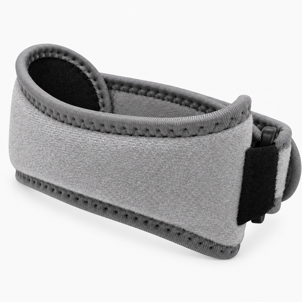 Adjustable Patella Knee Strap - Grey knee support strap with clean neutral product edge