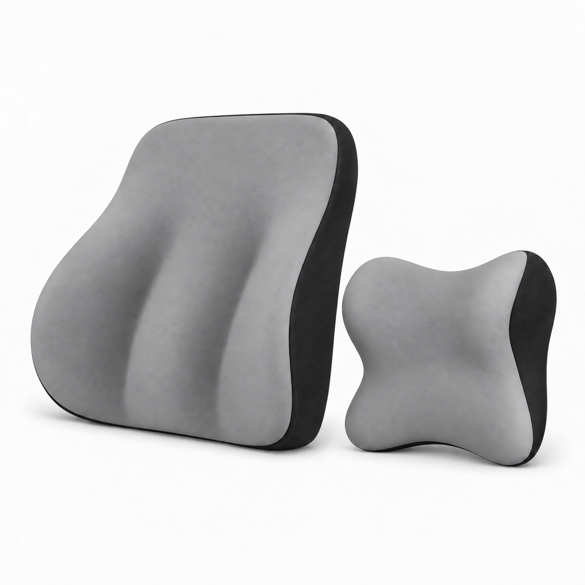 Memory Foam Car Lumbar Support Cushion and Neck Pillow