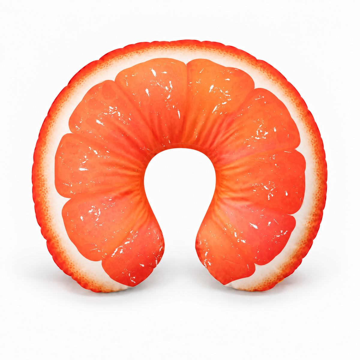Fun Inflatable Travel Neck Pillow for Adults - Orange inflatable citrus travel neck pillow