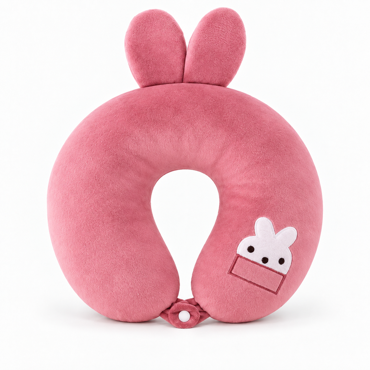 Soft Cartoon Travel Neck Pillow for Adults and Children - Rabbit variant, plush U-shaped neck support pillow for travel comfort