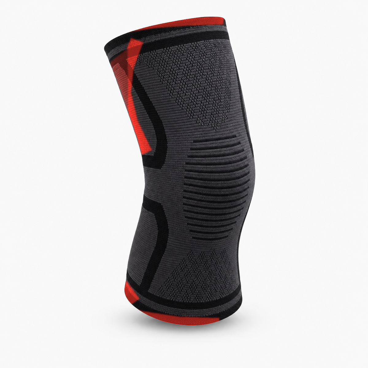 Compression Knee Support Brace - Red breathable knee support sleeve for sports and daily mobility