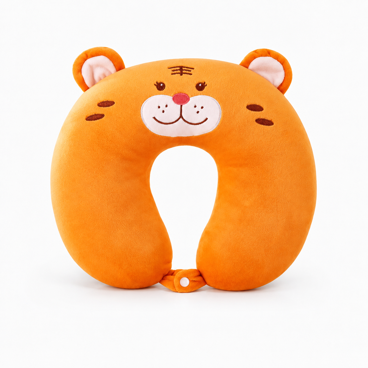 Soft Cartoon Travel Neck Pillow for Adults and Children - Tiger variant, plush U-shaped neck support pillow for travel comfort