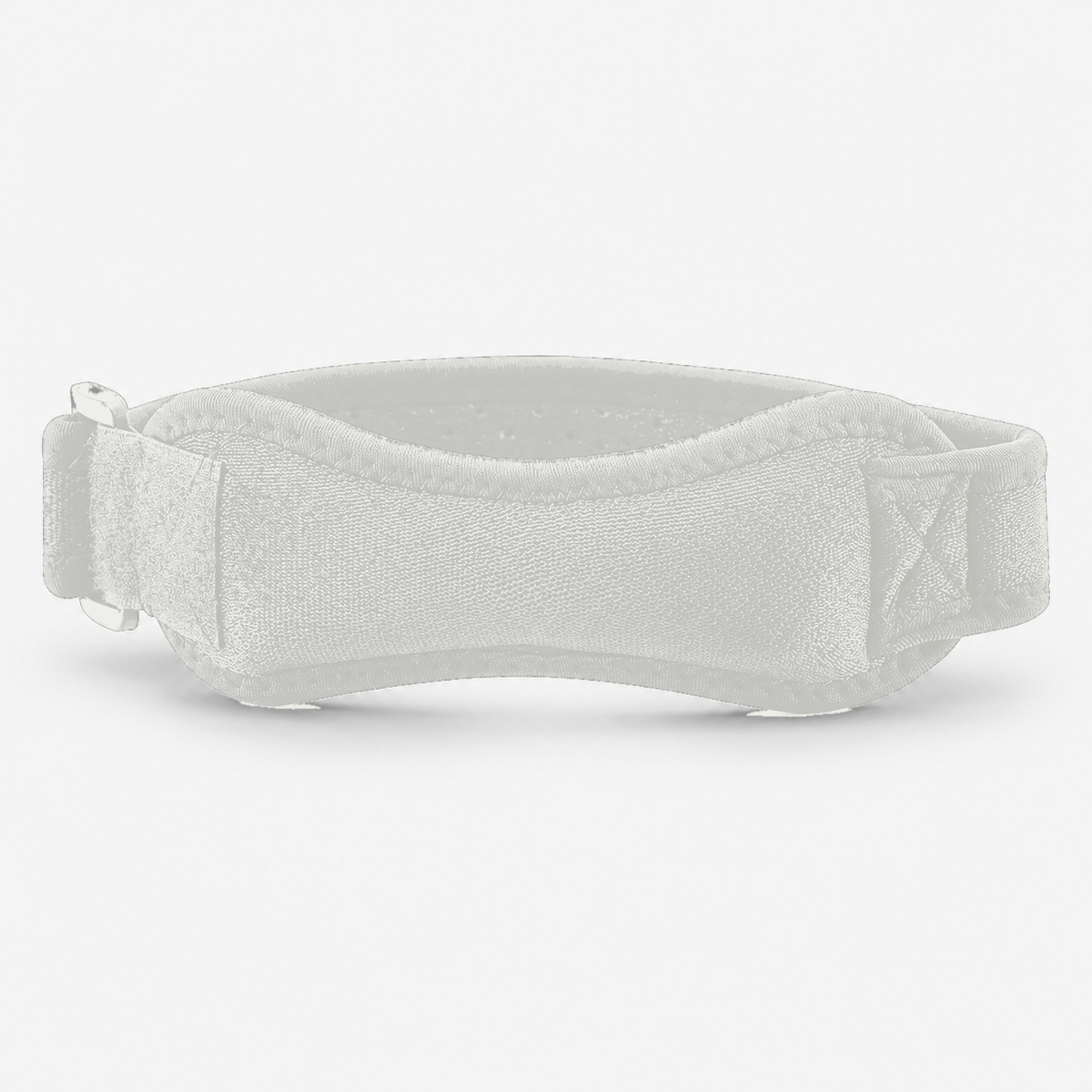 White patella knee brace set with adjustable strap for targeted knee support