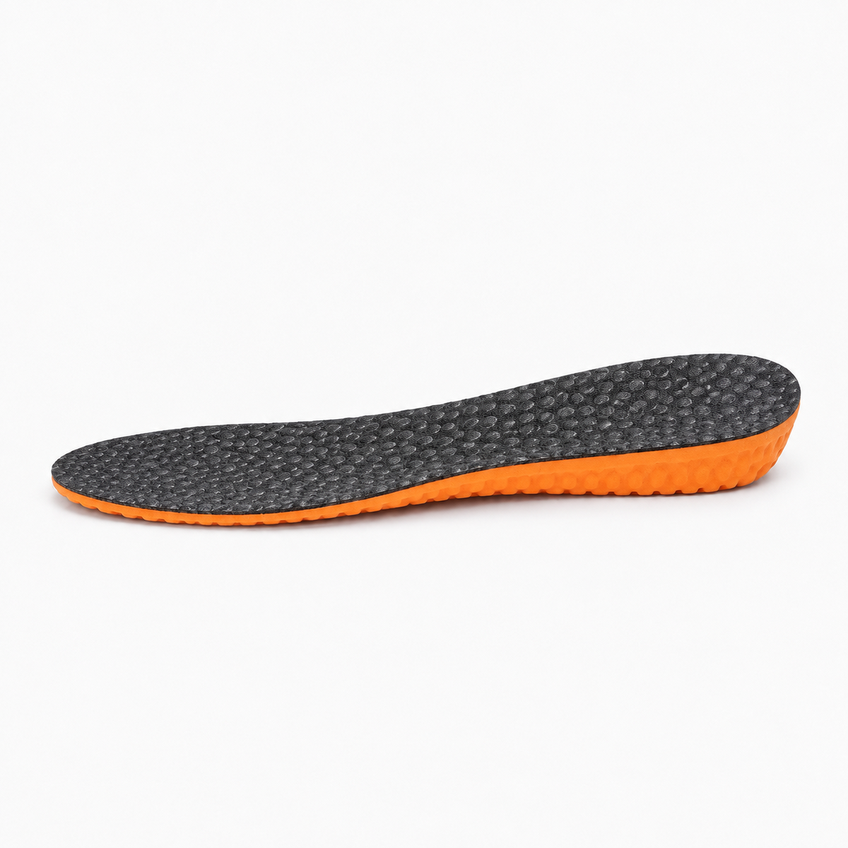 Memory Foam Sneaker Insoles for Shock Absorption - black memory foam sneaker insole with orange shock absorption base