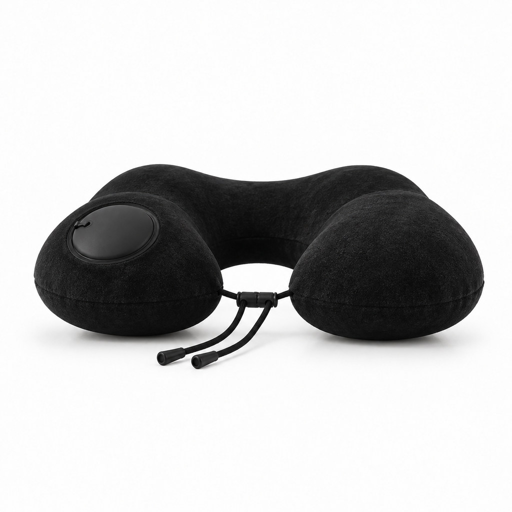 Inflatable U Shaped Travel Pillow for Portable Neck Support
