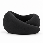 360 Degree Travel Neck Pillow for Flights and Office Rest - black 360 degree travel neck pillow for flights and office rest