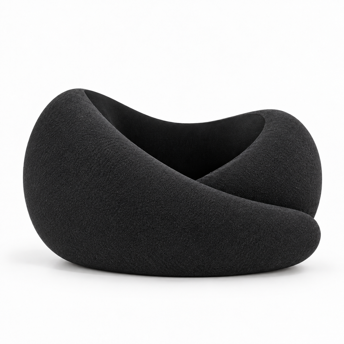 360 Degree Travel Neck Pillow for Flights and Office Rest - black 360 degree travel neck pillow for flights and office rest