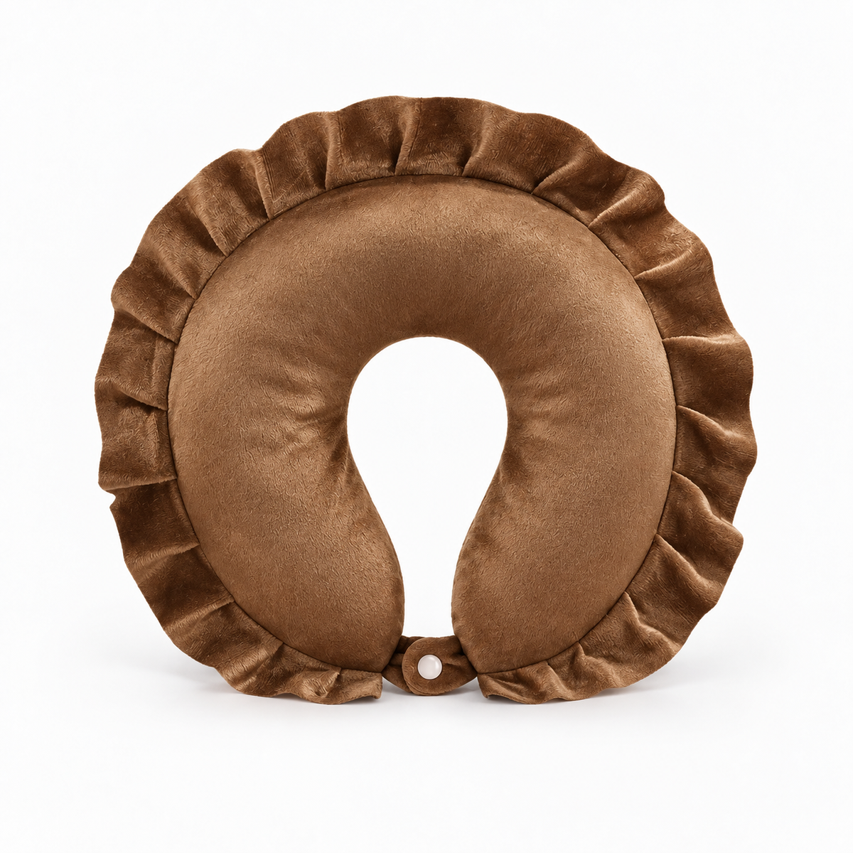 Soft Cartoon Travel Neck Pillow for Adults and Children - coffee variant, plush U-shaped neck support pillow for travel comfort