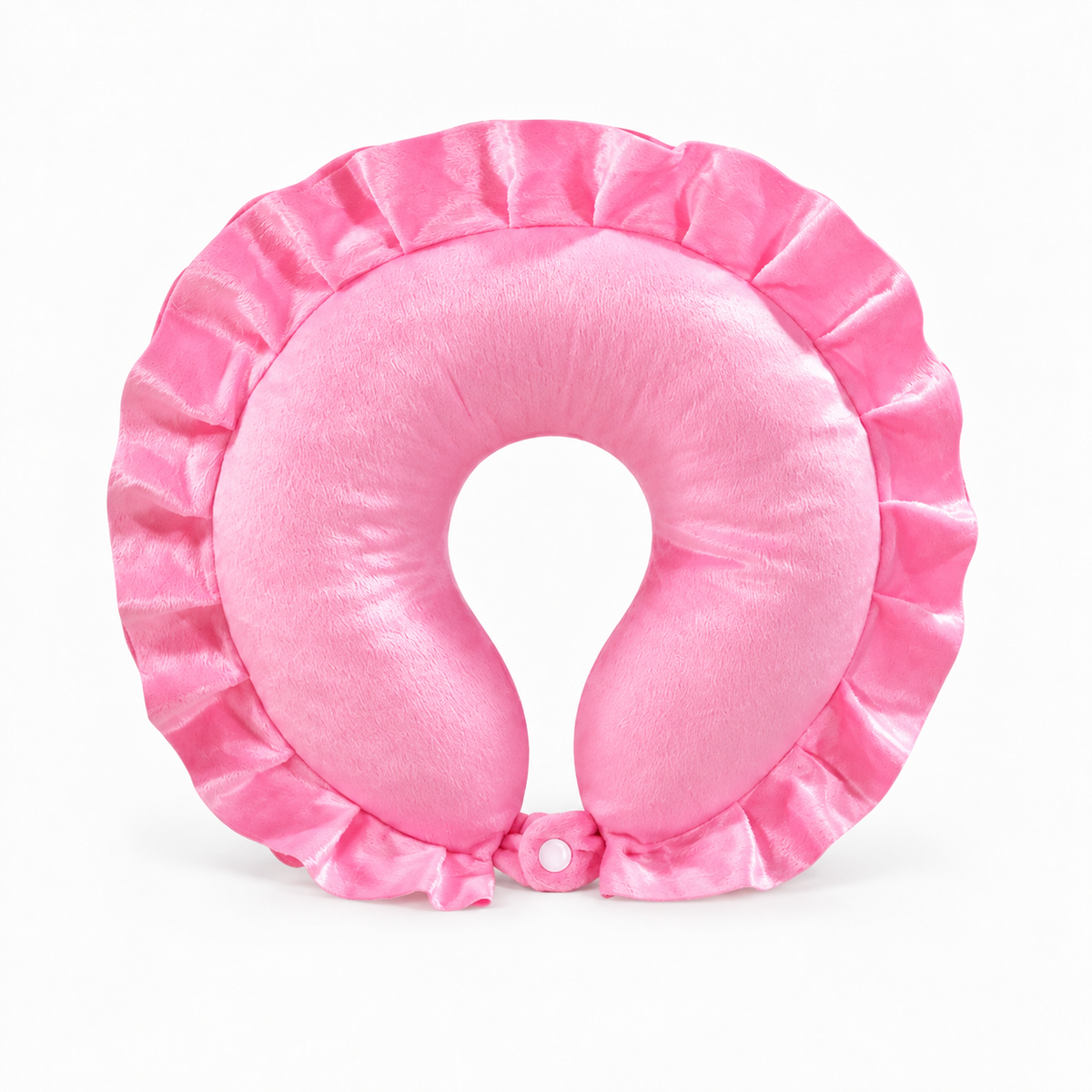 Soft Cartoon Travel Neck Pillow for Adults and Children - pink variant, plush U-shaped neck support pillow for travel comfort
