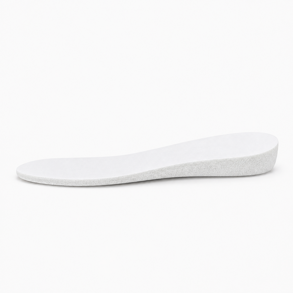 White latex memory foam insoles for everyday foot comfort, 2 pair full-length shoe inserts