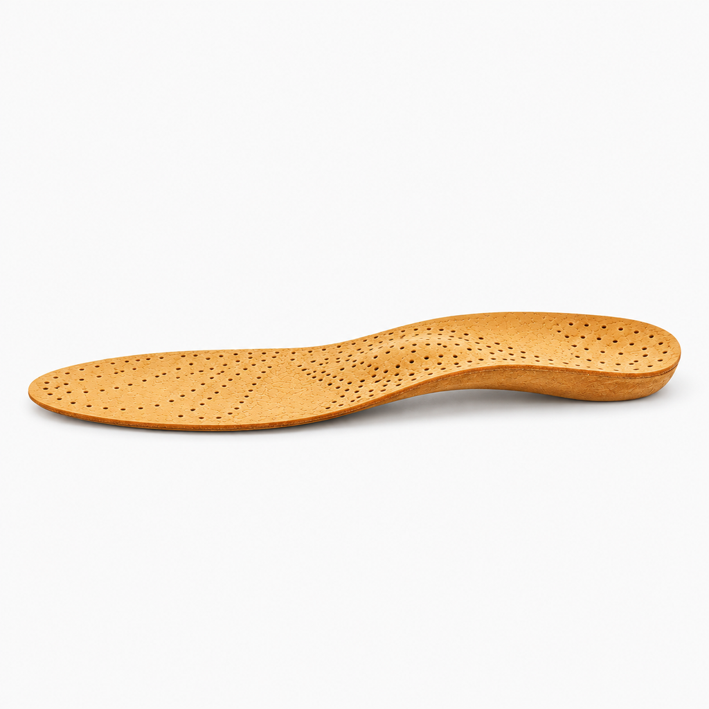 Leather Orthotic Insoles for Flat Feet Support - slim profile product view