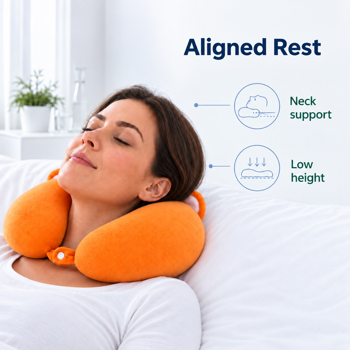 Soft Cartoon Travel Neck Pillow for Adults and Children - Aligned Rest neck support lifestyle visual