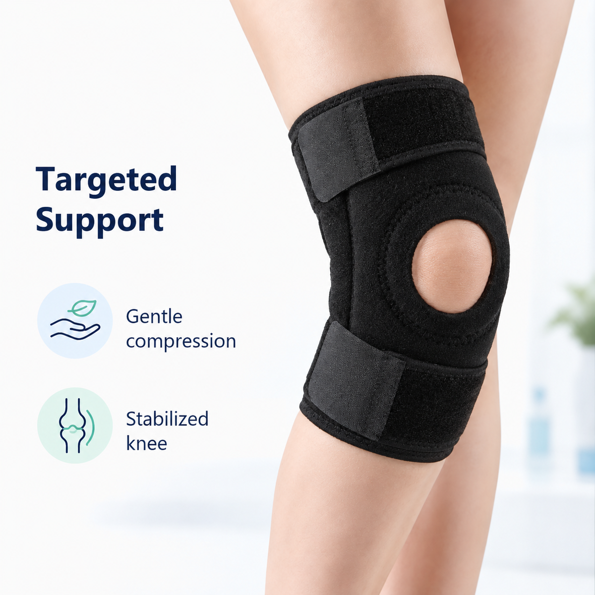 Adjustable Compression Knee Sleeve for Sports Support