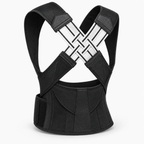 Waist posture support belt construction and fit detail