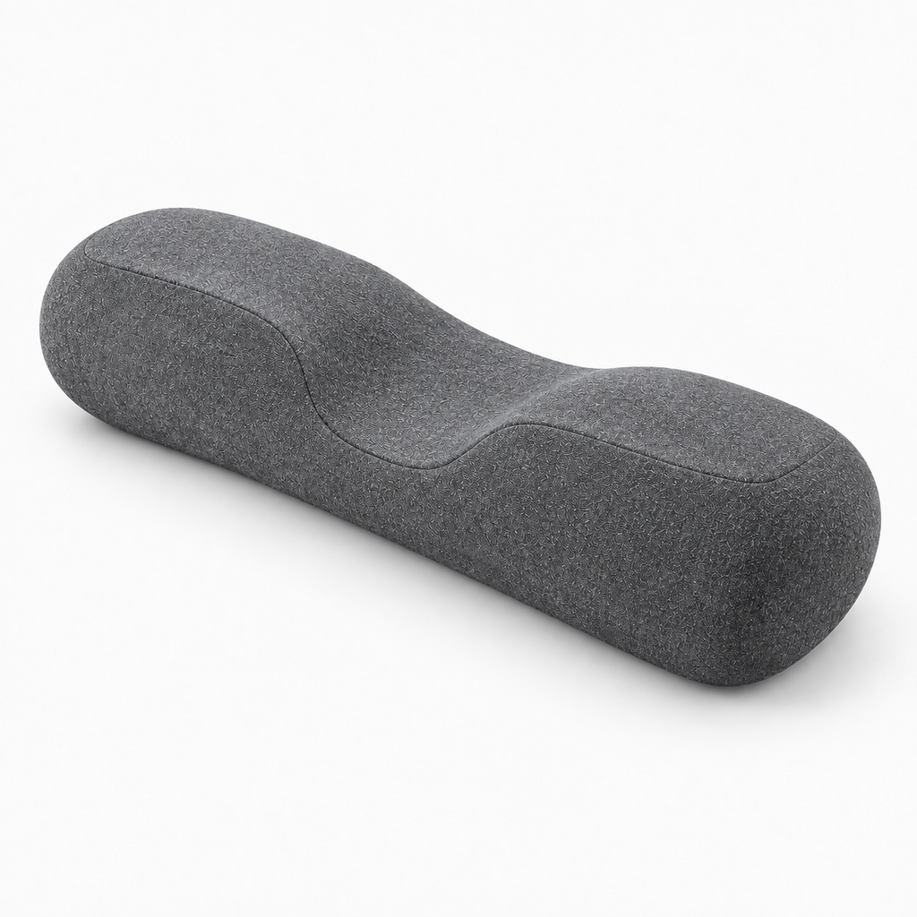Contour Memory Foam Cervical Pillow for Side Sleepers - dark grey angled product view