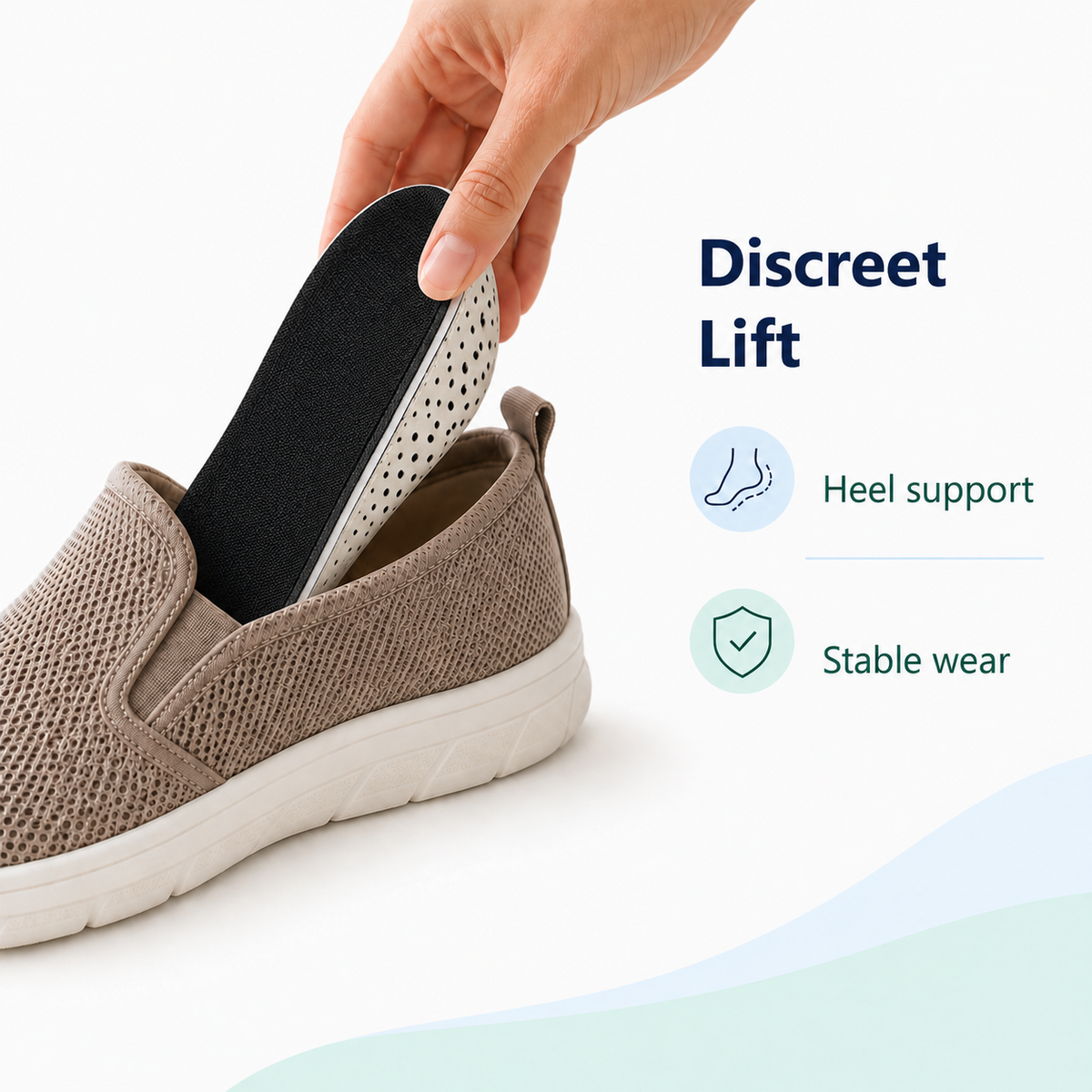 Height Increase Insoles with Breathable EVA Cushion