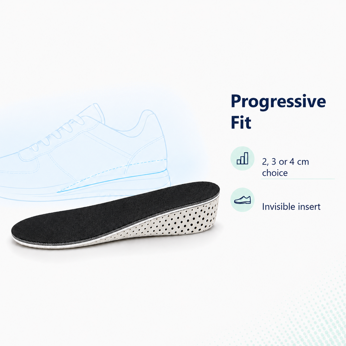 Height Increase Insoles with Breathable EVA Cushion