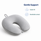Slow Rebound U Shaped Neck Pillow for Travel Rest - Gentle Support stable fill breathable contact visual
