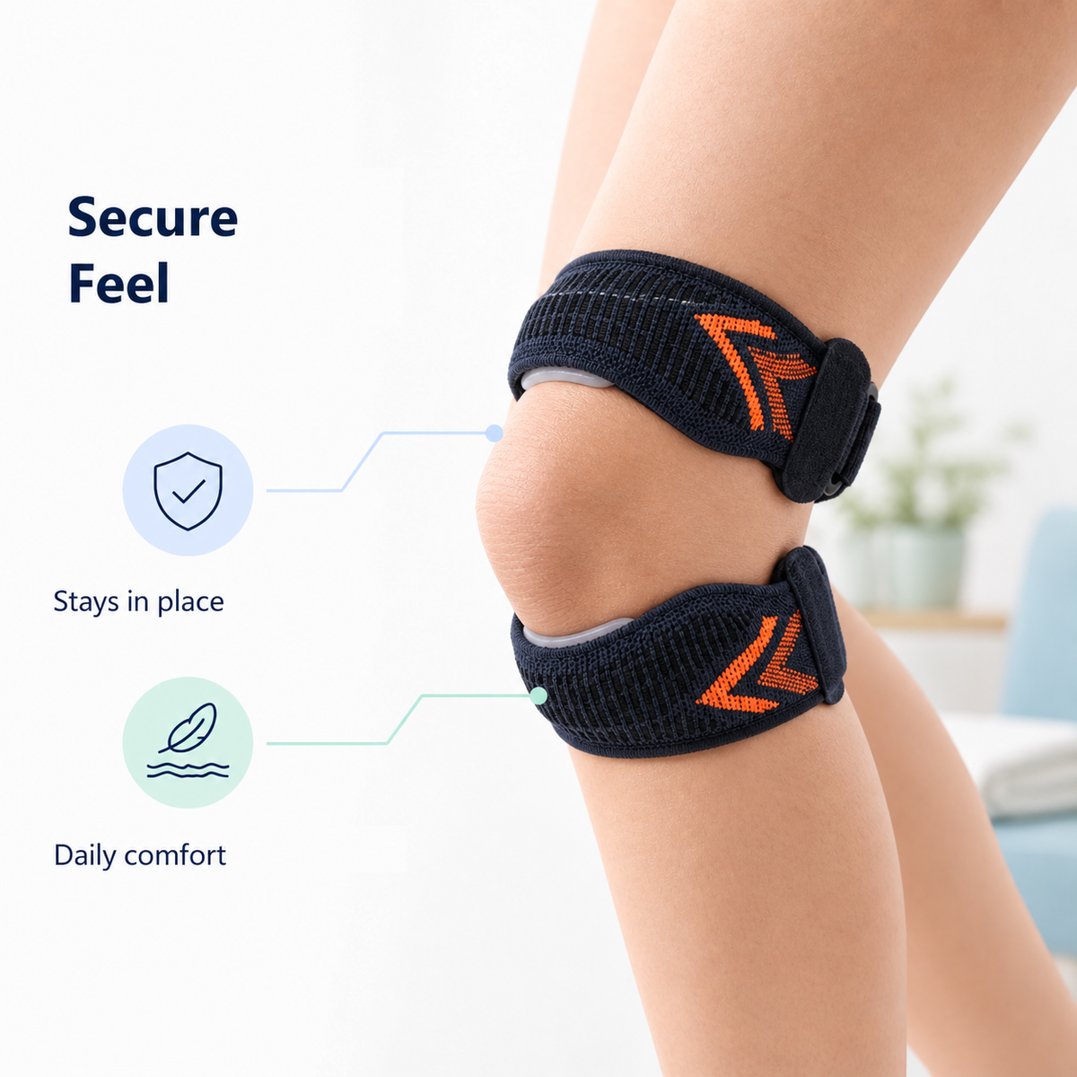 Adjustable Patella Knee Strap for Sport and Daily Support
