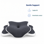 Ergonomic Memory Foam Neck Pillow for Sleep Support - Gentle Support stable fill breathable contact visual