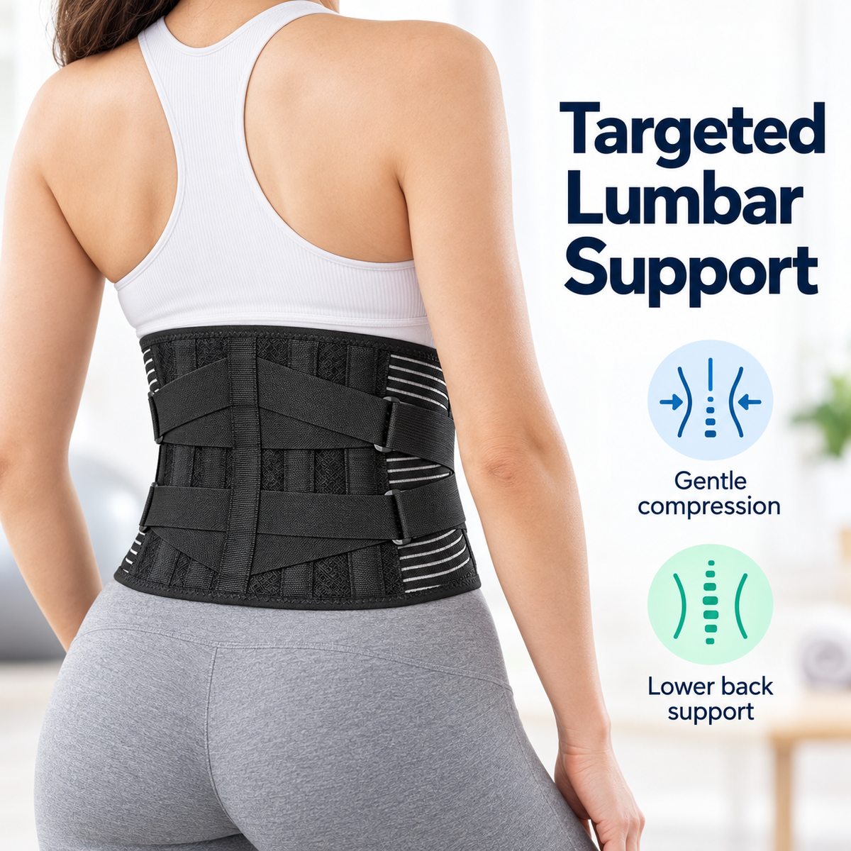 Double Pull Lumbar Support Belt