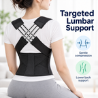 Waist posture support belt worn for targeted back support