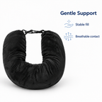 Fillable Travel Neck Pillow for Flights and Car Trips - Gentle Support stable fill breathable contact visual