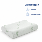 Memory Foam Cervical Pillow for Tummy Sleepers - Gentle Support stable fill breathable contact visual